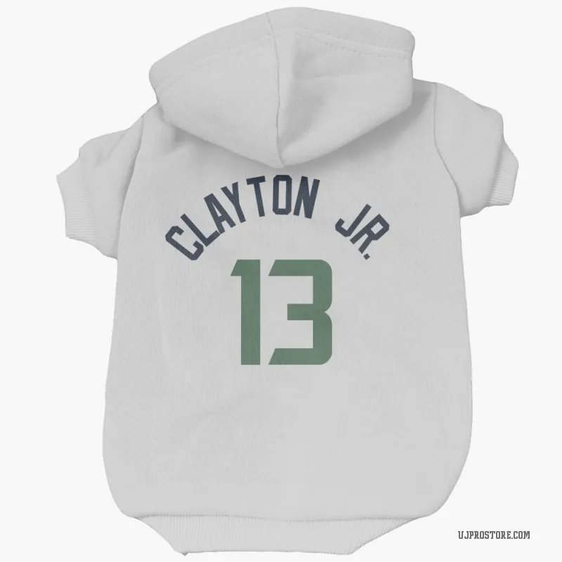 Walter Clayton Jr.  White Utah Jazz  Cat & Dog Pet Hoodie