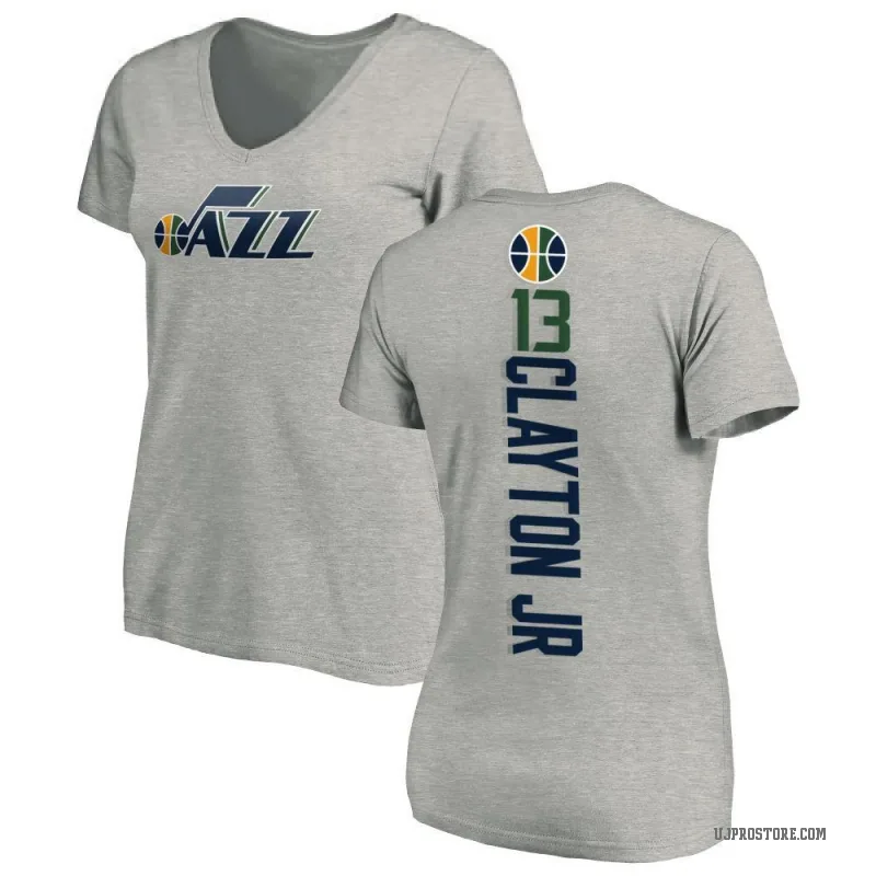 Walter Clayton Jr. Women's Utah Jazz Ash Backer T-Shirt